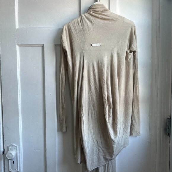 If Six Was Nine i6w8 Beige Cream Drapey Deconstructed Cardigan Japanese Label - Picture 4 of 4